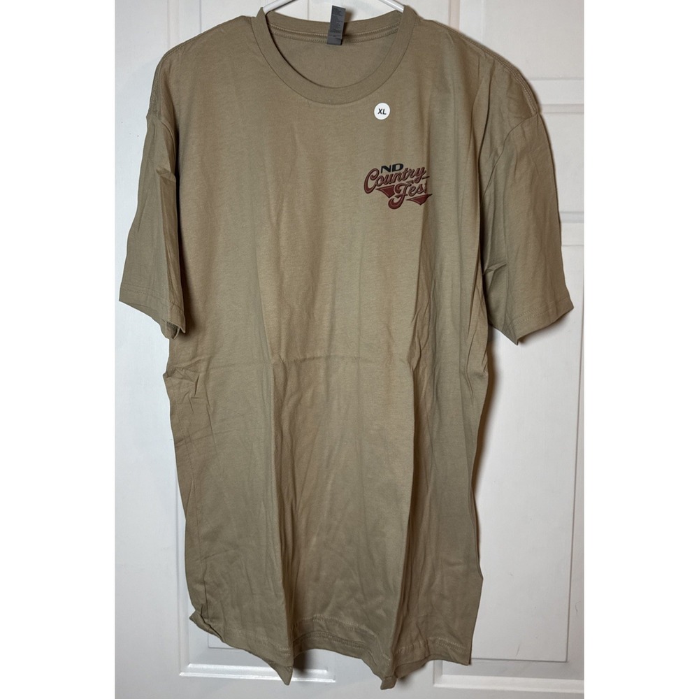 ND Country Fest 2025 T Shirt Adult XL Tan New Salem ND Graphic Concert Tee